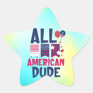 All American-6993 Stjärnformat Klistermärke
