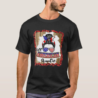 All American Auntie Patriotic Matching Family 4:e T Shirt