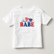 All American Babe - Patriotisk barnt-shirt