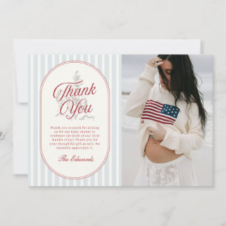 All American Baby 4 juli Baby Shower Foto Tack Kort