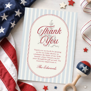 All American Baby Juli Fourth 4:e Baby Shower Tack Kort