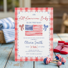 All American Baby Shower Invitation Inbjudningar