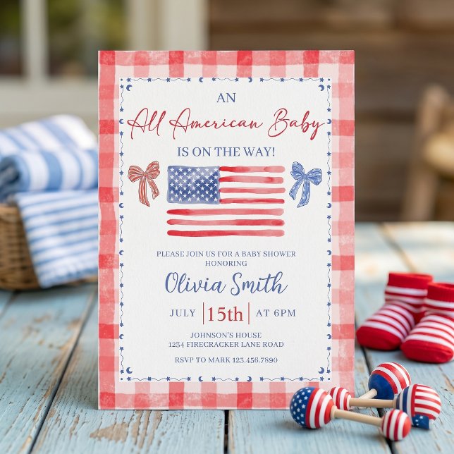 All American Baby Shower Invitation Inbjudningar (Skapare uppladdad)