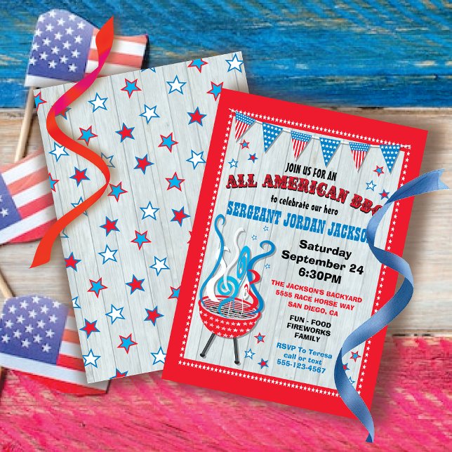 All American BBQ-fest Inbjudningar (Skapare uppladdad)