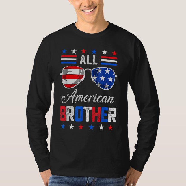 All American Big Brother 4th Of July Mens Sunglass T Shirt (Framsida)