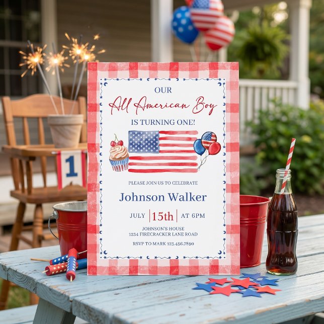 All American Birthday Invitation Inbjudningar (Skapare uppladdad)