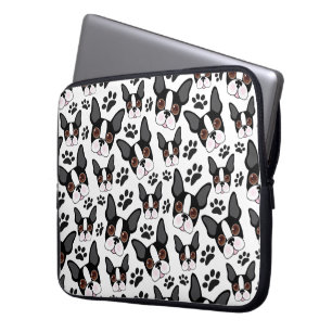 All American Boston Terrier Pet Puppy Hund Laptop Fodral