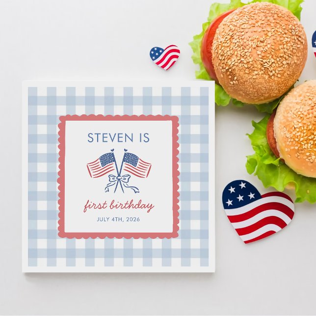 All American Boy 4 juli födelsedags servetter (Skapare uppladdad)