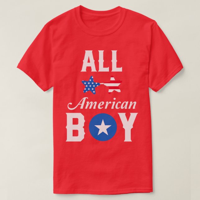 All American Boy 4 juli T Shirt (Design framsida)