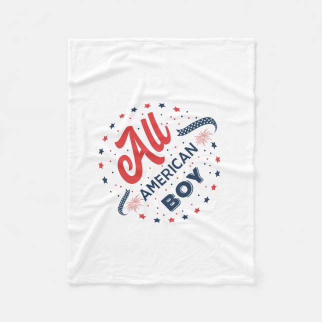 All American Boy Badge Fleecefilt (Framsidan)