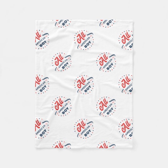 All American Boy Badge Fleecefilt (Framsidan)