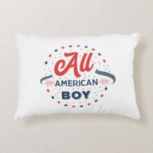 All American Boy Badge Prydnadskudde
