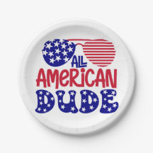 All American Boy Papper Tallrikar