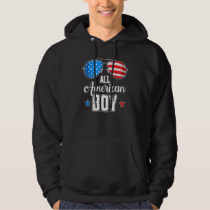 All American Boy US Flagga Sunglass för matchning Hoodie