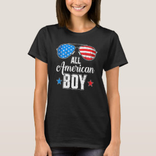 All American Boy US Flagga Sunglass för matchning T Shirt