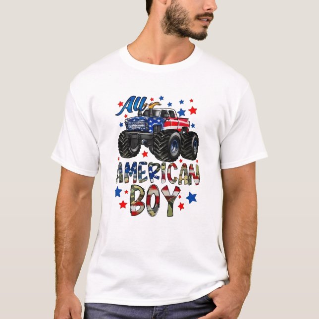 All American Boys 4 juli  T Shirt (Framsida)
