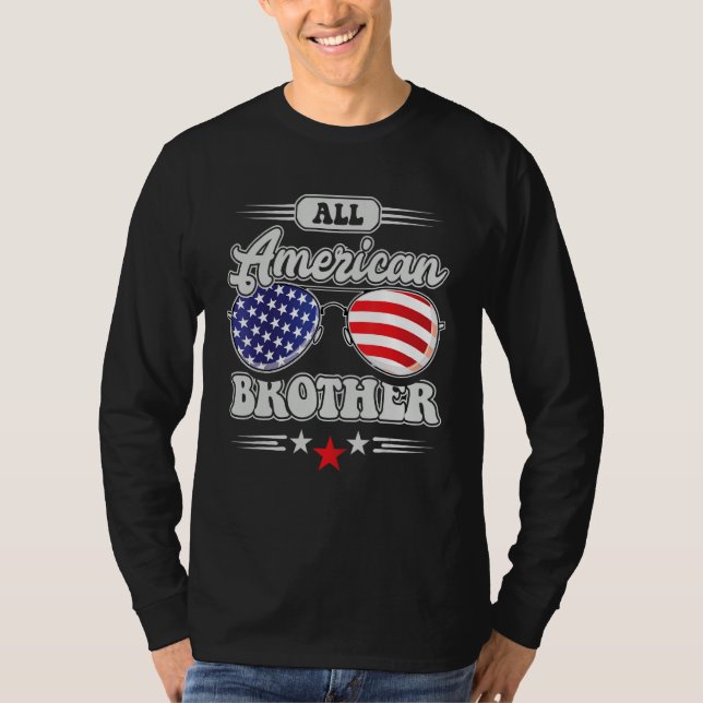 All American Brother 4th Of July Family Matching T Shirt (Framsida)