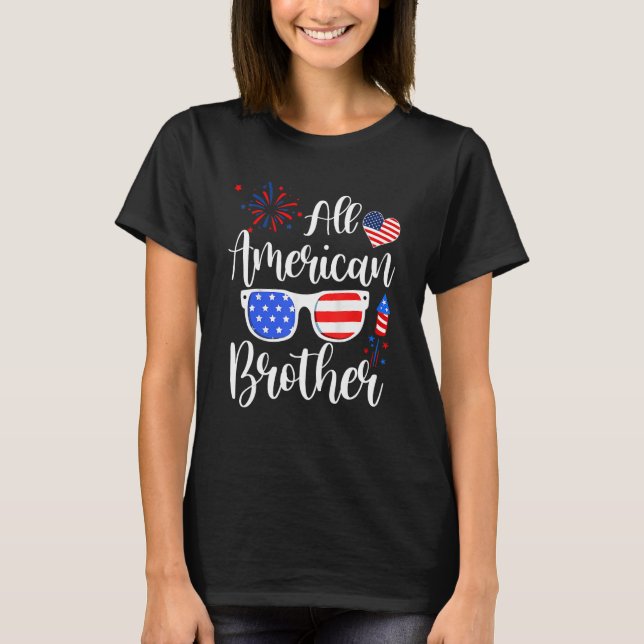 All American Brother 4th Of July Memorial Day Matc T Shirt (Framsida)
