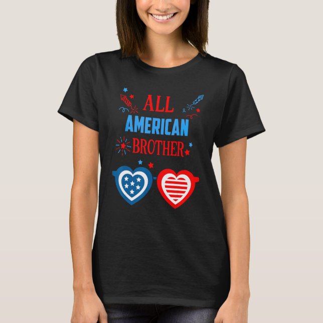 All American Brother 4th Of July Memorial Day Matc T Shirt (Framsida)
