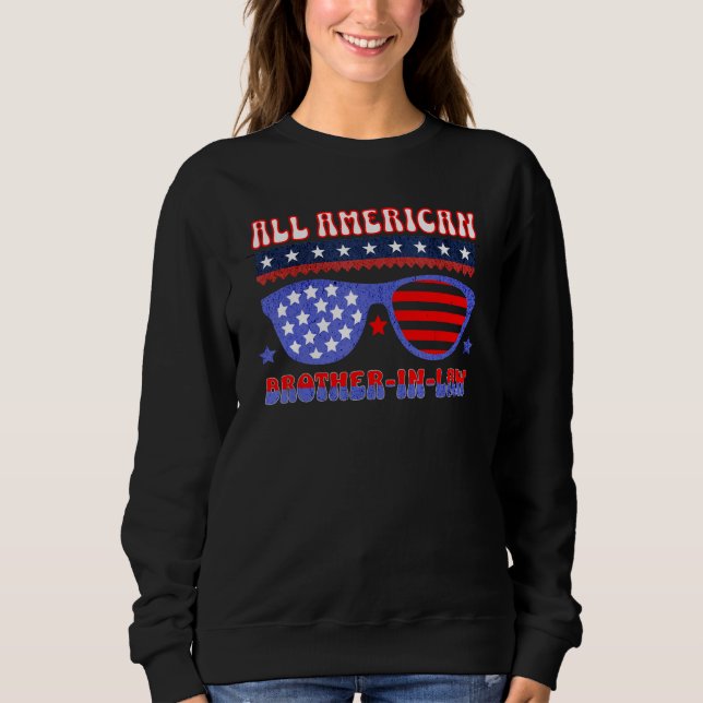 ALL AMERICAN BROTHER IN LAW 4TH OF JULY PATRIOTIC  T SHIRT (Framsida)