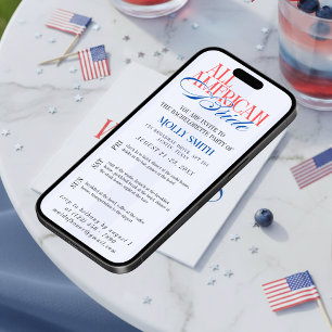 All American Brudtjej Weekend Itinerary Inbjudningar