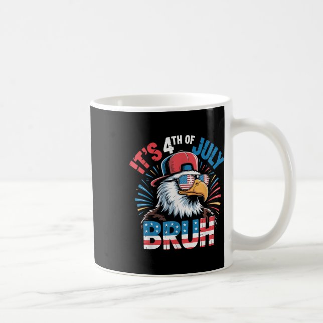 All American Bruh 4th Of July Boys Kids Patriotic  Kaffemugg (Höger)