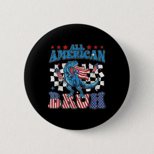 All American Bruh Dinosaur T-rex Patriotisk 4:e Ju Knapp