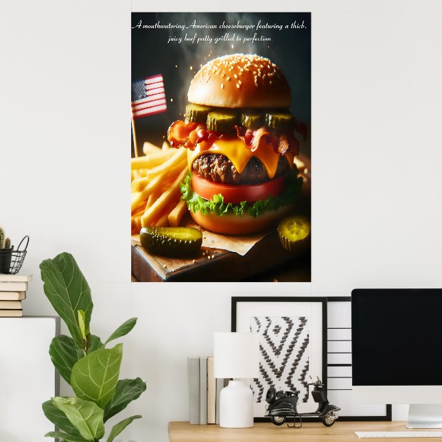 All-American Burger Bliss 24x36 Poster (Hemmakontoret)