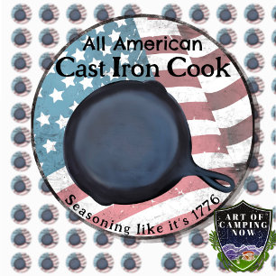 All American Cast Järn Cook Runt Klistermärke