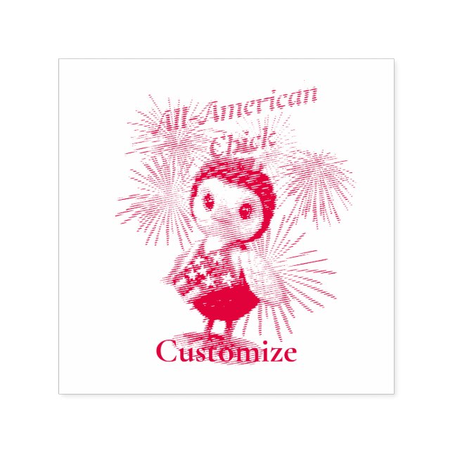 All-American Chick Thunder_Cove Självfärgande Stämpel (Design)