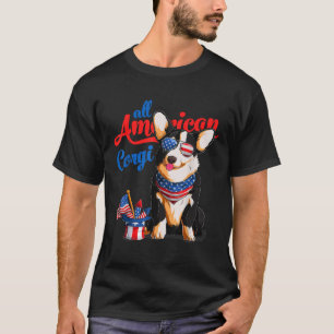 All American Corgi USA Sunglasses 4:e juli Tric T Shirt