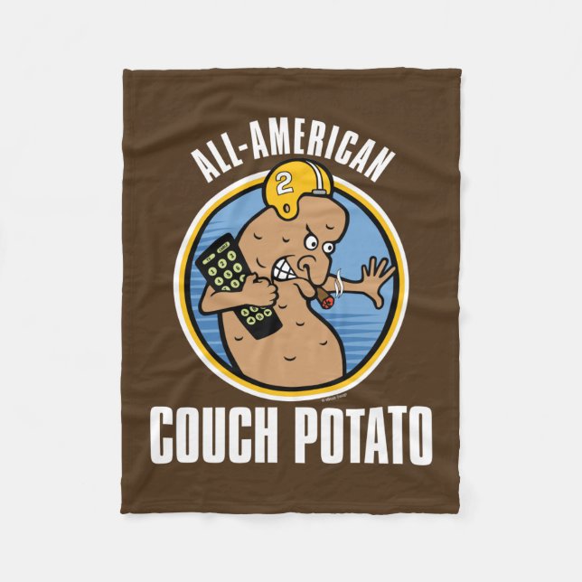 All-American Couch Potato Fleecefilt (Framsidan)