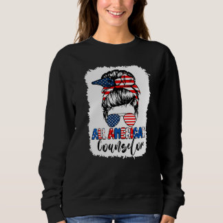 All American Counselor Paint Background Teacher Li T Shirt