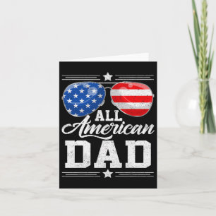 All American Dad 4 juli Fars dag Solglasögon Kort