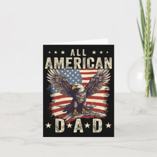 All American Dad Eagle 4:e Juli Fars Dag Män Kort