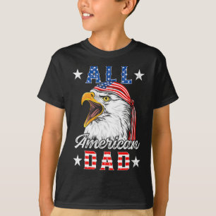 All American Dad Eagle 4 juli Faders Dag Män T Shirt