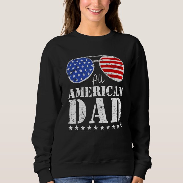 All American Dad Matching Family 4th of July USA S T Shirt (Framsida)
