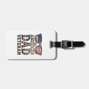 All American Dad Veteran Patriotiska Solglasögon T Bagagebricka