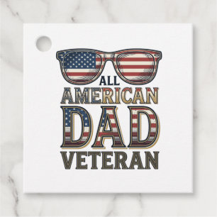 All American Dad Veteran Patriotiska Solglasögon T Gåvor Etiketter