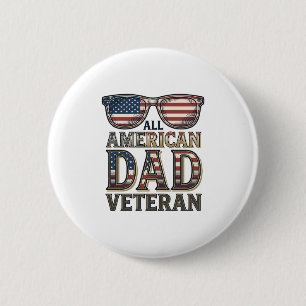 All American Dad Veteran Patriotiska Solglasögon T Knapp