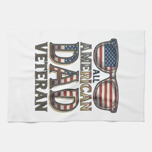 All American Dad Veteran Patriotiska Solglasögon T Kökshandduk