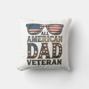 All American Dad Veteran Patriotiska Solglasögon T Kudde