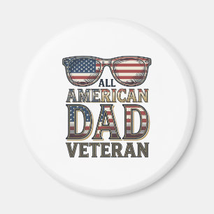 All American Dad Veteran Patriotiska Solglasögon T Magnet