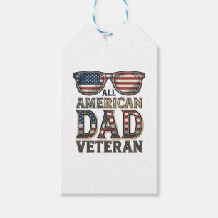 All American Dad Veteran Patriotiska Solglasögon T Presentetikett