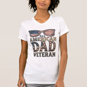 All American Dad Veteran Patriotiska Solglasögon T Shirt