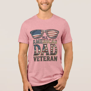 All American Dad Veteran Patriotiska Solglasögon T Shirt