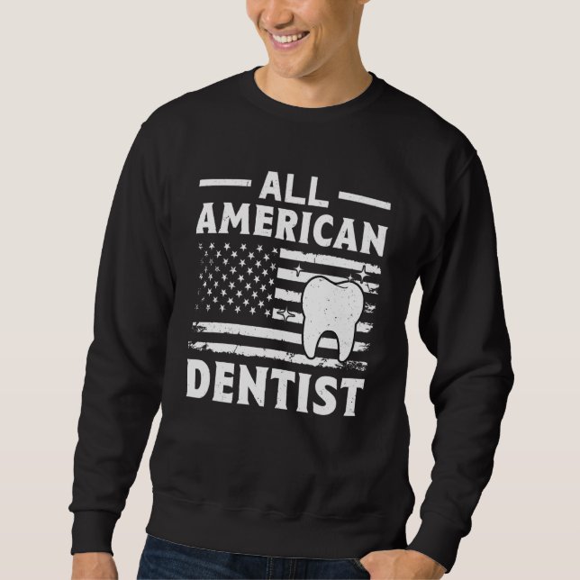 All American Dentist Lång Ärmad Tröja (Framsida)