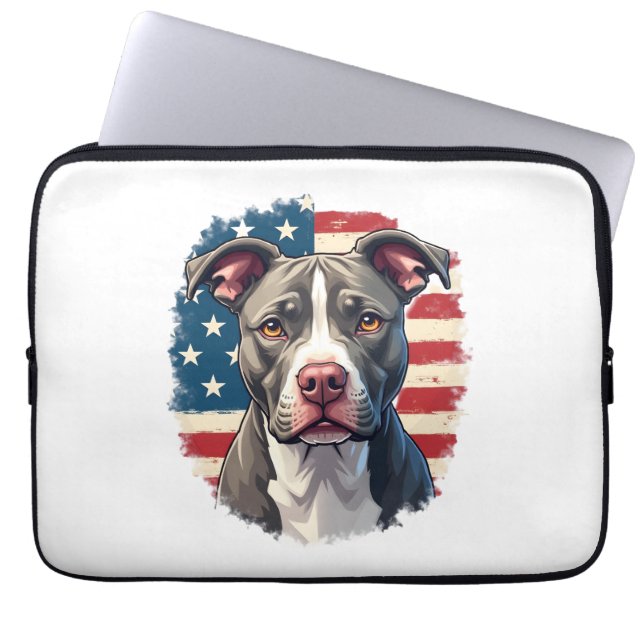 ALL AMERICAN DOG-lovers pit bul (1) Laptop Fodral (Framsidan)