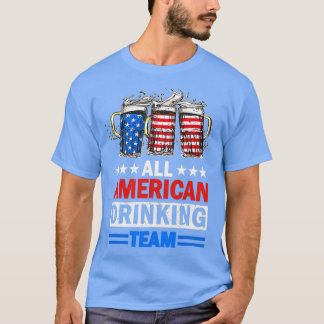All American Drinking Team Us Beer  T Shirt