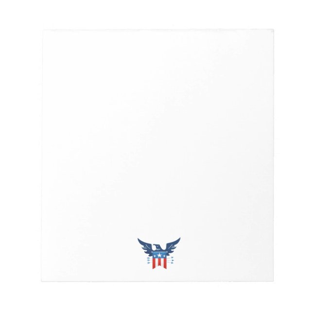 All American Eagle & Flagga Patriotic Anteckningsblock (Framsida)